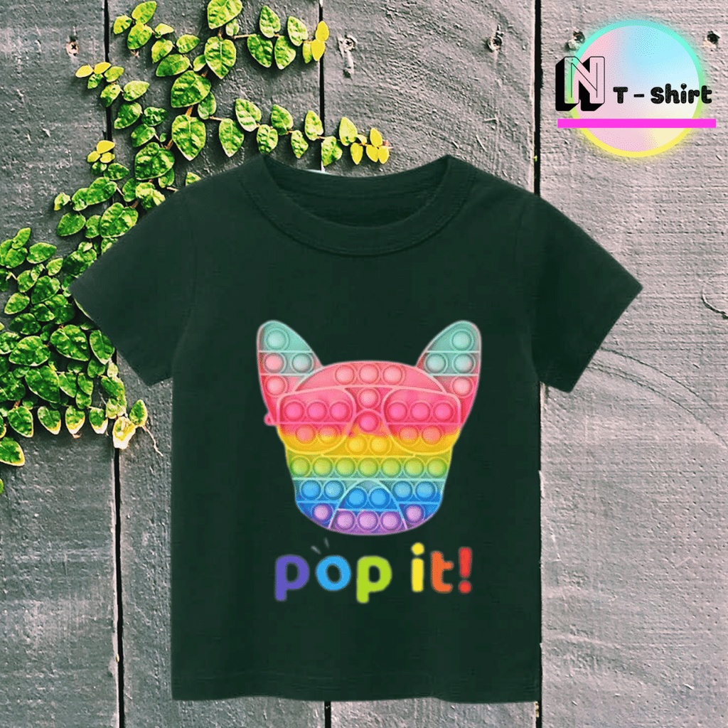 Áo thun bé trai và bé gái in hình đồ chơi pop it ngộ nghĩnh dễ thương , Áo cotton mặc mát thoải mái NTShirt 02