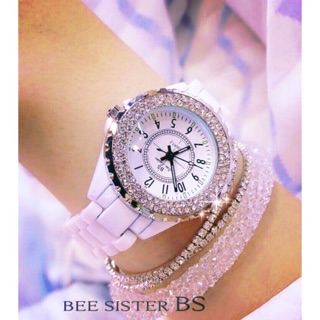 Đồng Hồ Nữ BeeSister Mặt Xoay Đính Đá Sang Trọng