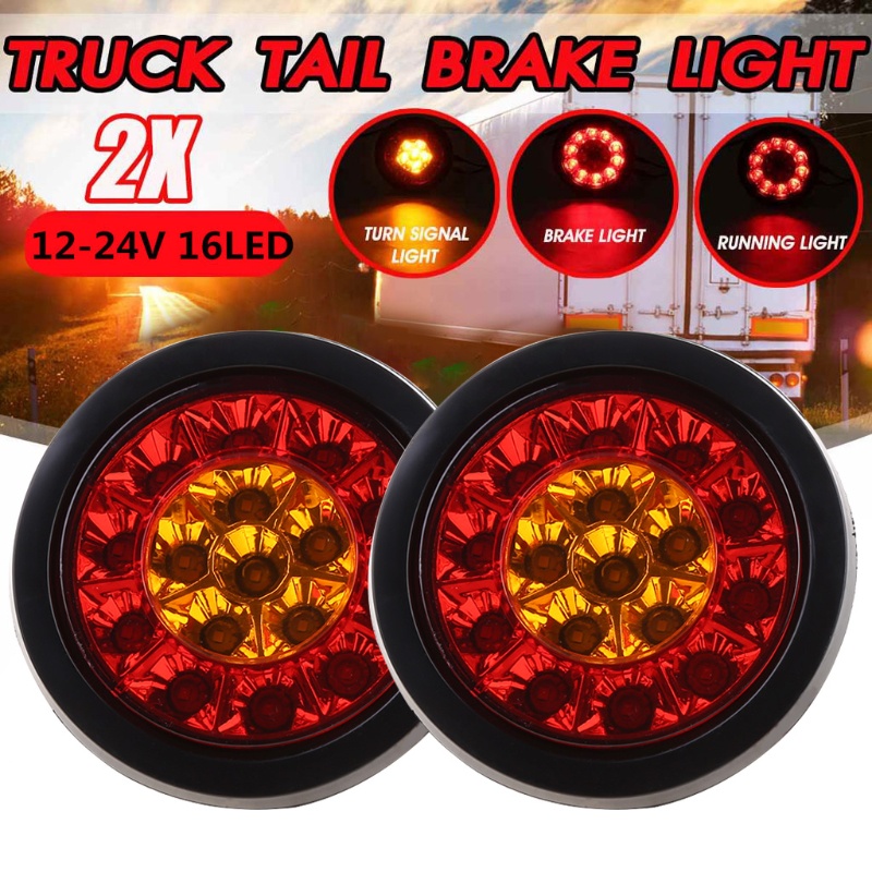 Bộ 2 Đèn Hậu 16 Bóng Led 12V Cho Xe Hơi Xe Tải