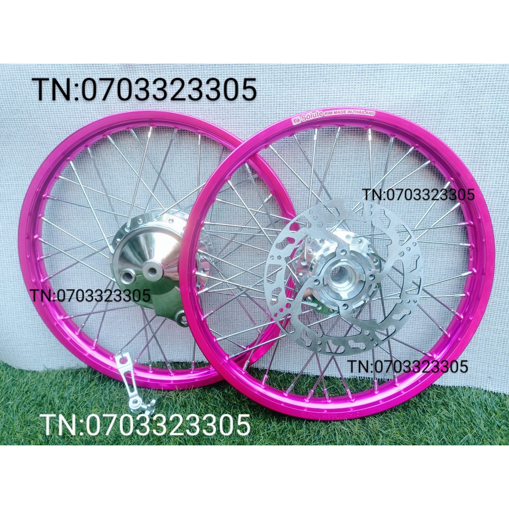 CẶP BÁNH CĂM WAVE DREAM TRƯỚC ĐĨA SAU ĐÙM NIỀN NHÔM HÔNG SOLUTE .DALE. BAN ZAI .SH THÁI KÈM MÁ VỚI PÁT VÀ ĐĨA .