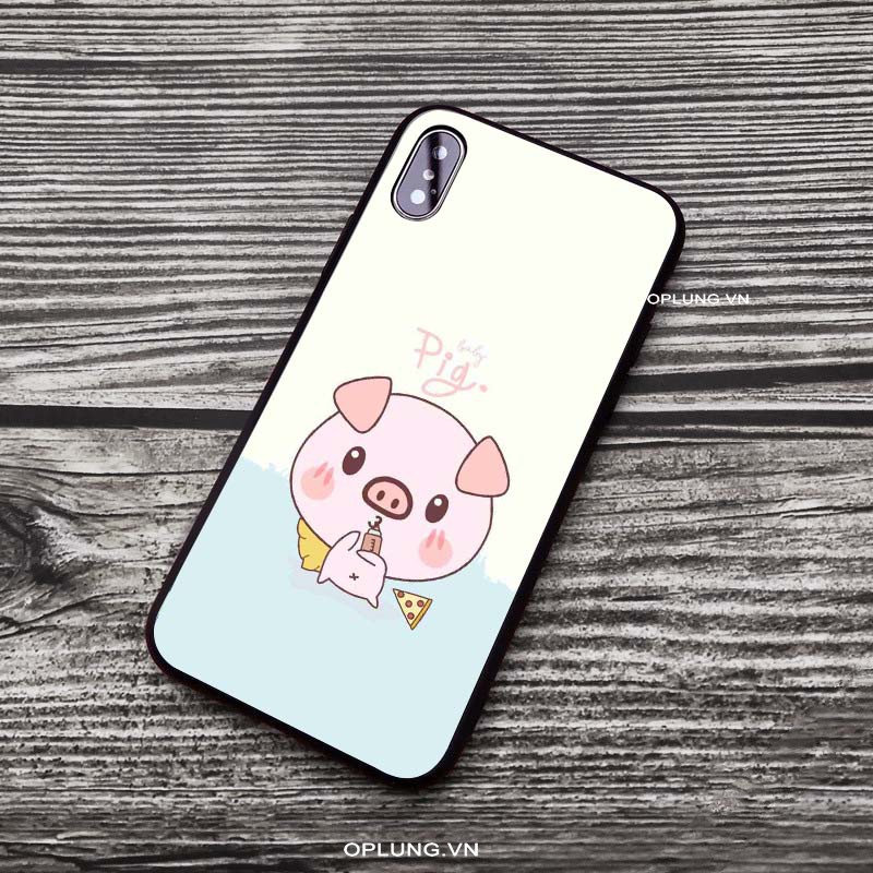 Ốp iphone tráng gương ốp mặt kính lợn hồng Pink siêu cute đủ mã iphone cho Xs 11 Pro Max Xr I 7 I 8 Plus Se 2 6 6s K267