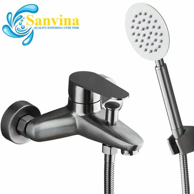 Bộ củ sen tắm nóng lạnh đủ bộ inox 304 cao cấp sử dụng LÕI CERAMIC