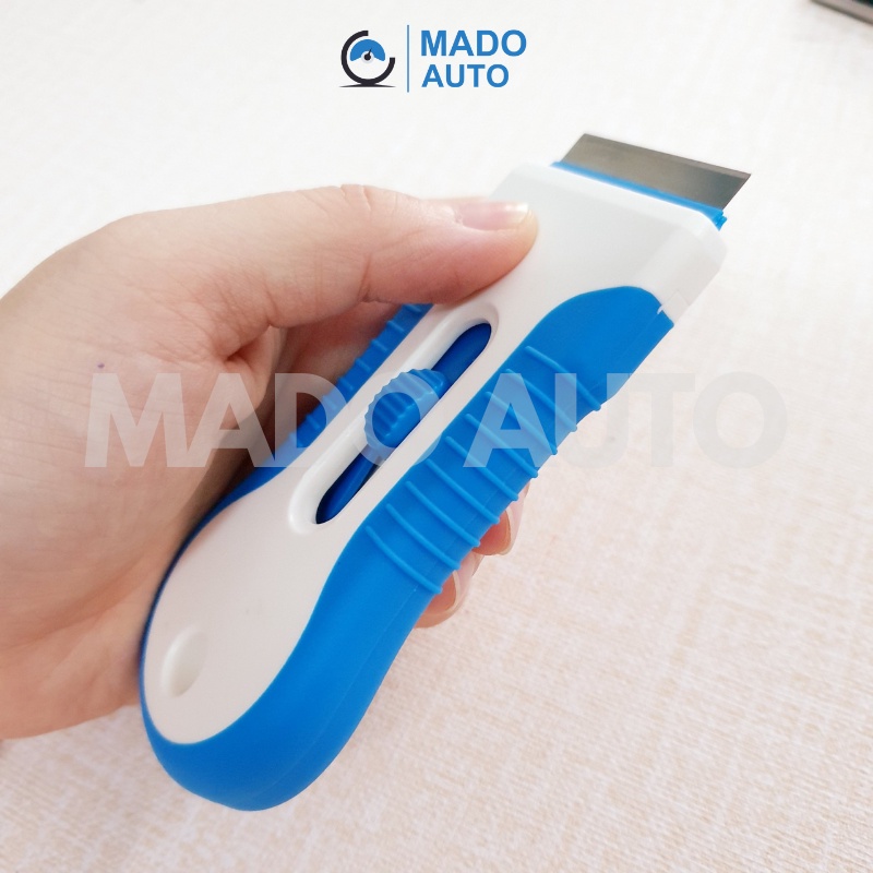 Dao cạo đẩy keo dán Film phim cách nhiệt cũ kính xe ô tô, Vệ sinh mặt kính bếp từ Bếp hồng ngoại cực sạch MADO FD03