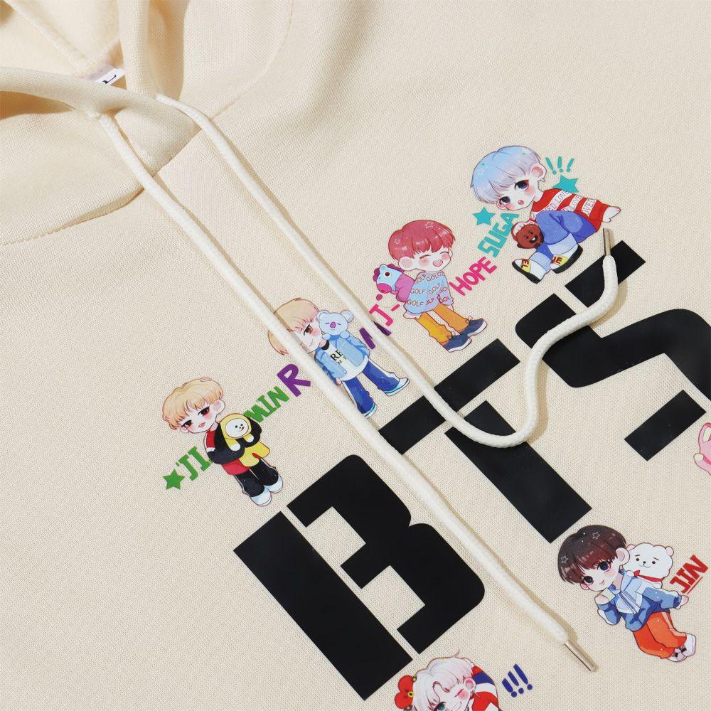 UPSTOPVN Áo Hoodie Polyester In Hình BTS An Toàn Và Không Độc Hại