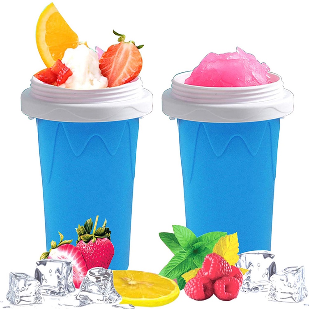 Hàng Smoothies Cup Sẵn Cốc làm kem/ đá bào bằng silicon chất lượng cao DIY nhanh chóng tiện dụng