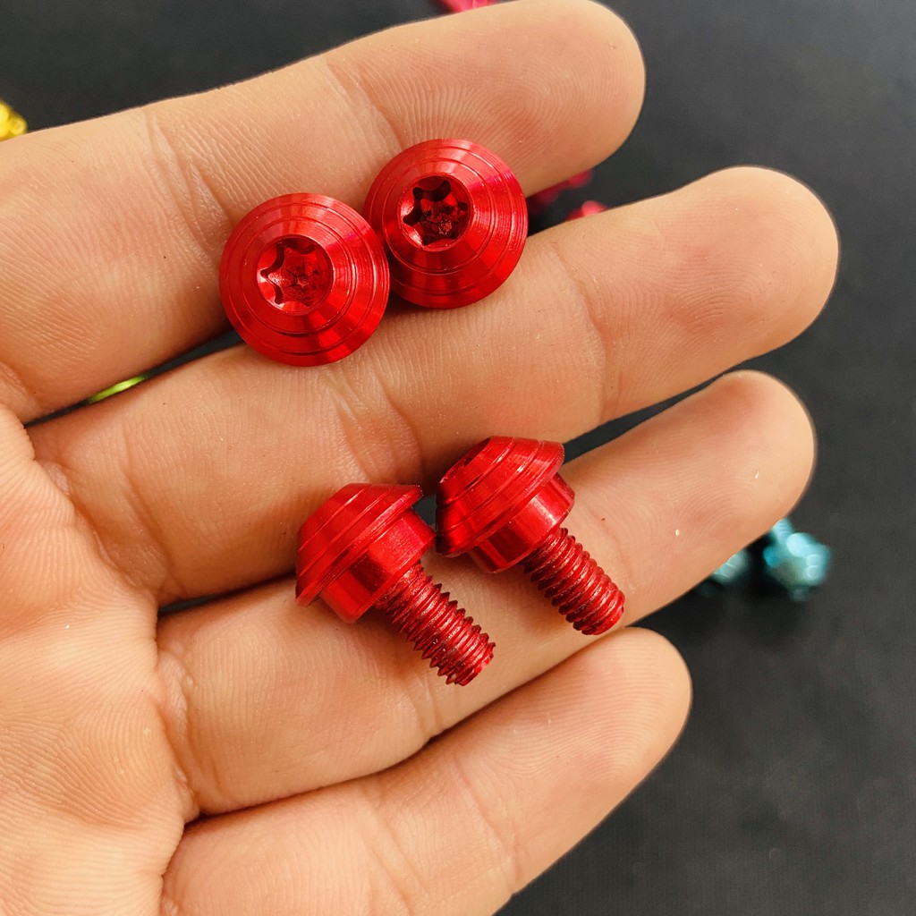 TRỌN BỘ 04 ốc gắn đuôi dè xe EXCITER 150 đời 2015 trở lên, ốc nhôm CNC độ lên màu rực rỡ trang trí xe