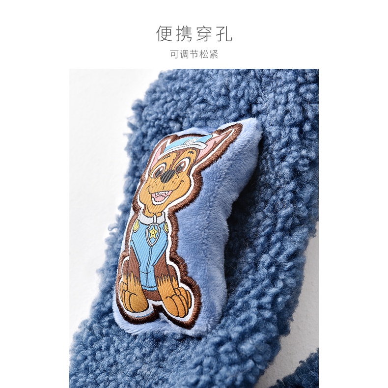 Khăn choàng cổ Paw Patrol lông cừu nhân tạo mềm mại gắn họa tiết dễ thương cho bé trai bé gái từ 1 đến 12 tuổi