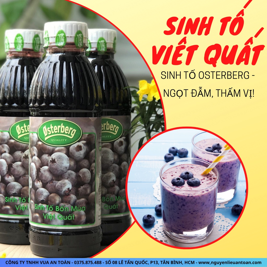 Mứt Sinh Tố Việt Quất Osterberg 1 Lít