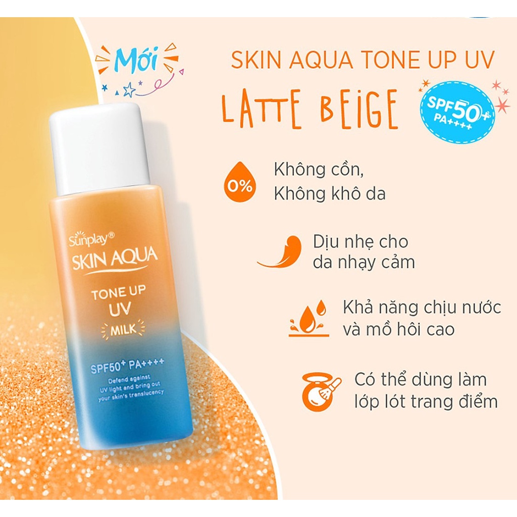 Chống Nắng Hiệu Chỉnh Sắc Da Đều Màu, Trong Mướt Che Khuyết Điểm Tone Up Milk/Essence Latte Geige CAM