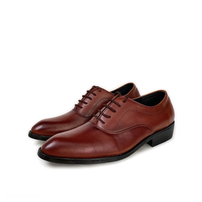 Giày tây nam da bò thật Oxford tăng chiều cao TEFOSS HT002 nâu và đen cao cấp size 38-44