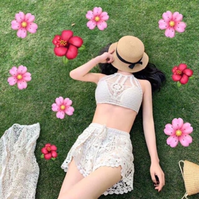 Sét bikini len gồm áo và quần inbox mẫu | BigBuy360 - bigbuy360.vn