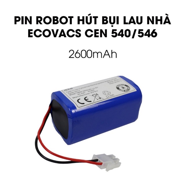 Pin robot hút bụi lau nhà Ecovacs Cen dùng cho các mẫu robot Ecovacs Cen 540, Cen 546/550, V780, CR130