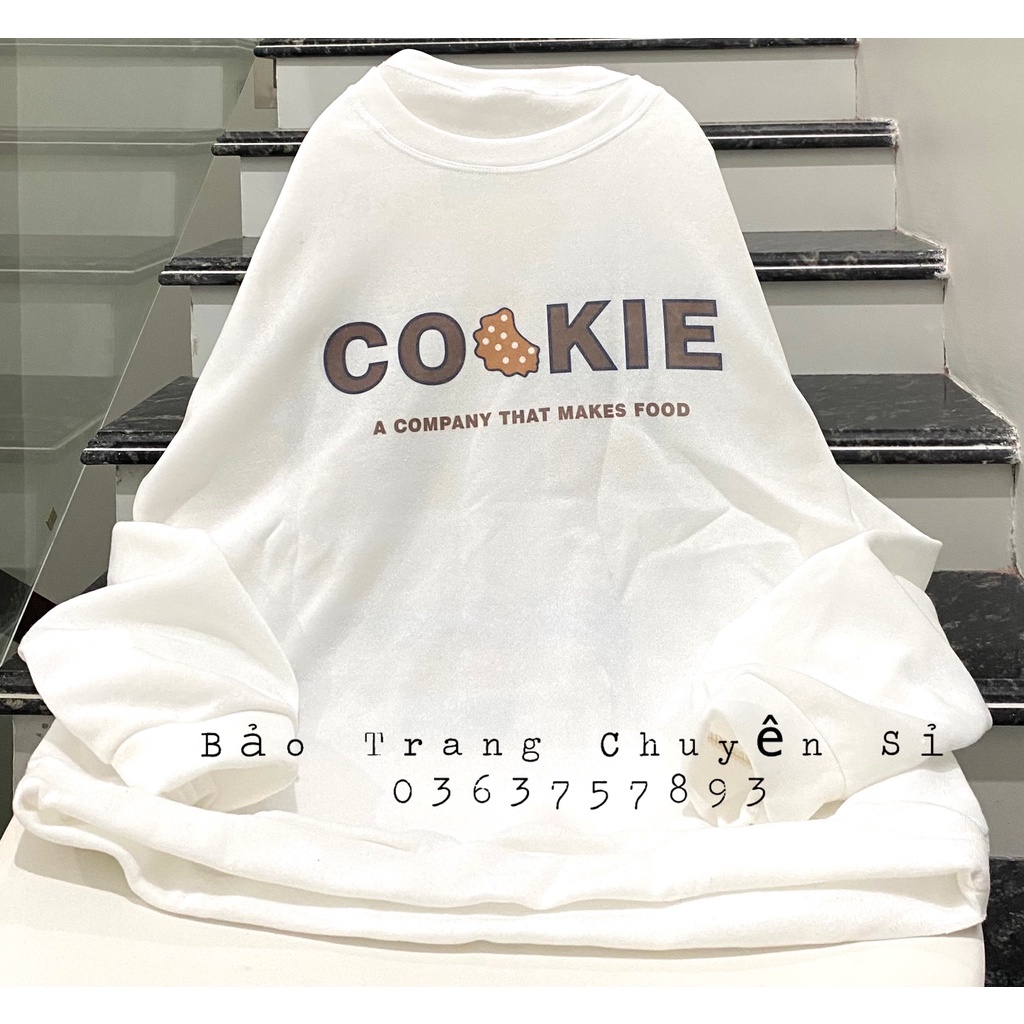 [VIDEO ẢNH THẬT] Áo Sweater Cookie Hoạt Hình Cute Unisex Nam Nữ -Áo Nỉ Ulzzang Chất Nỉ Ngoại Đẹp | BigBuy360 - bigbuy360.vn