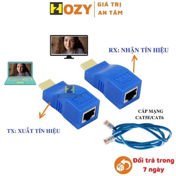 Bộ HDMI kéo dài qua dây cáp mạng LAN cat5e/cat6 HDMI - LAN - HDMI