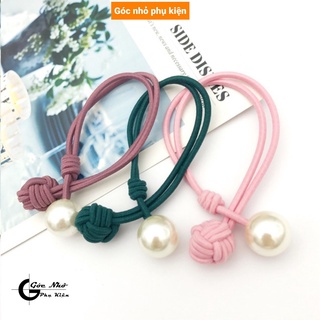 Combo 10 Cột tóc handmade đính hạt ngọc trai giả ( màu bất kỳ)