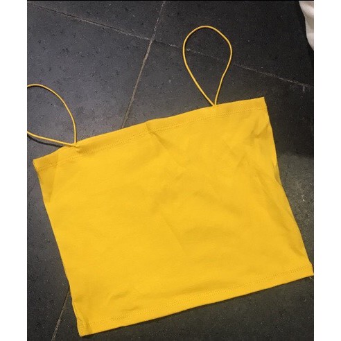 Áo croptop hai dây mảnh trơn basic JOY BABE 🧡 thun co giãn 4 chiều  ống ngang ngực, dây nhỏ cước áo lót vest CROH 3 -5F