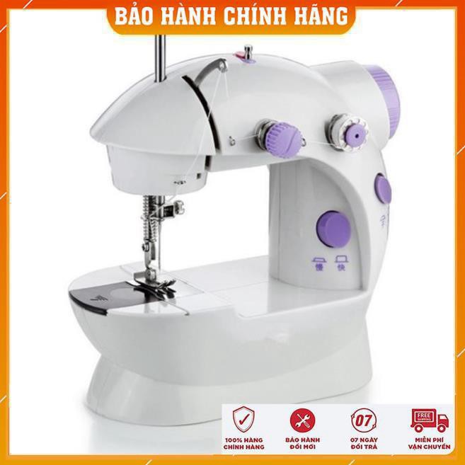 Máy Khâu Mini Gia Đình 2 Tốc Độ Có Đèn Led Cắt Chỉ