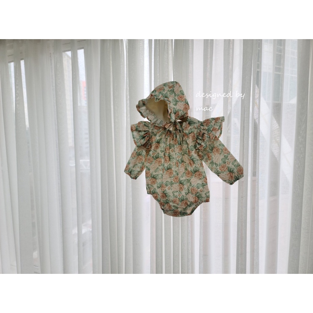 SET SUIT KÈM MŨ BONET CÁNH TIÊN MADE IN KOREA CHO BÉ GÁI