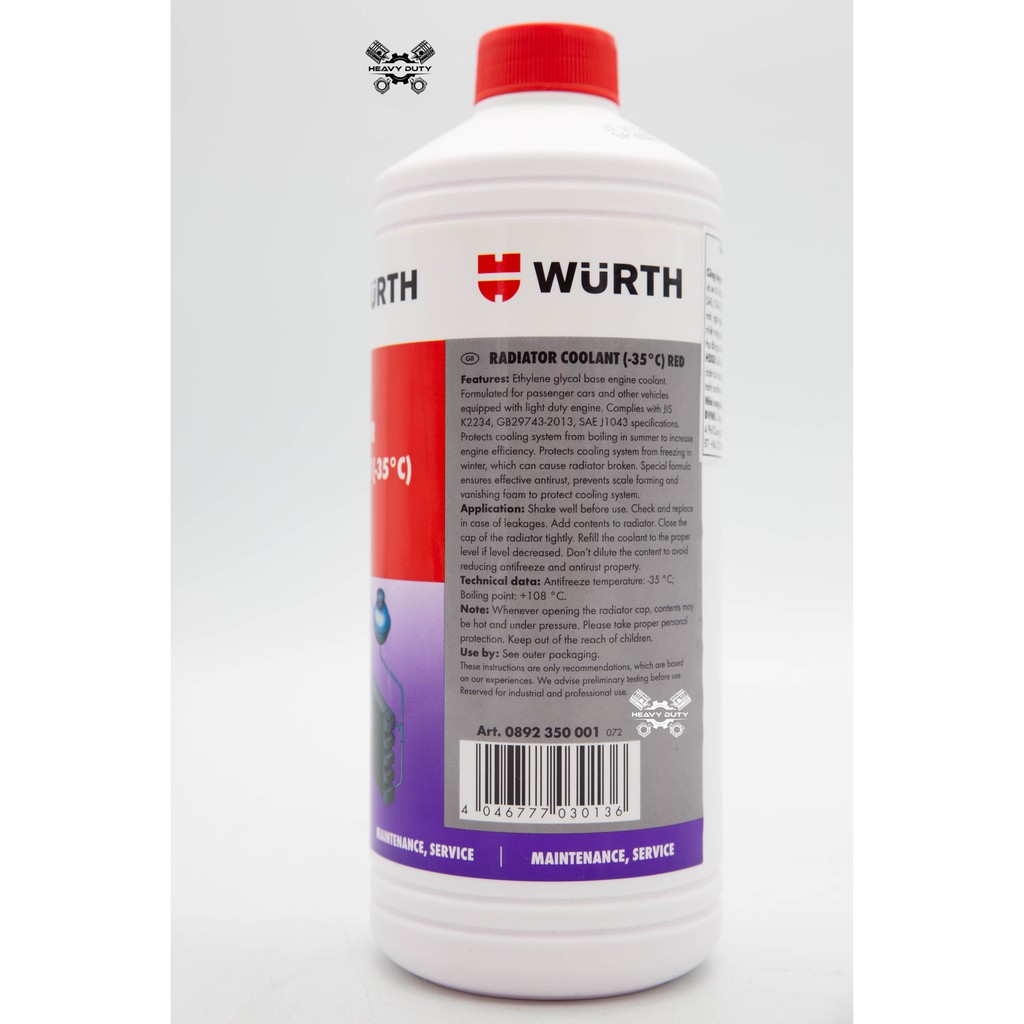 Nước Làm Mát - Wurth Radiator Coolant [1L]