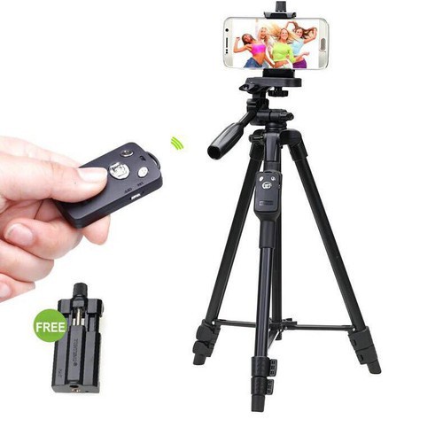 Gậy Chụp Ảnh 3 Chân Tripod 3388 Tích Hợp Bluetooth, Cây Livestream Chụp Ảnh Tự Sướng Xoay 360 Độ. Thiết Kế Tiện Lợi.