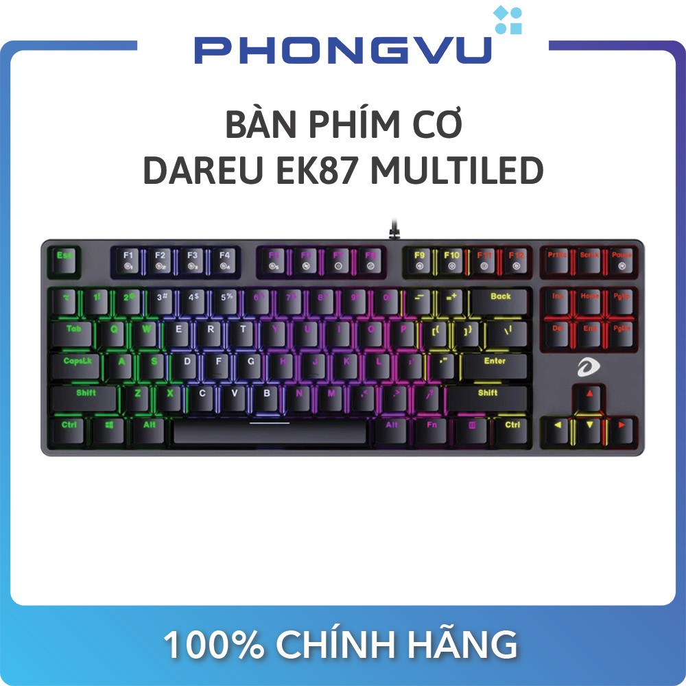 Bàn phím cơ DareU EK87 Mutiled - Bảo hành 24 tháng