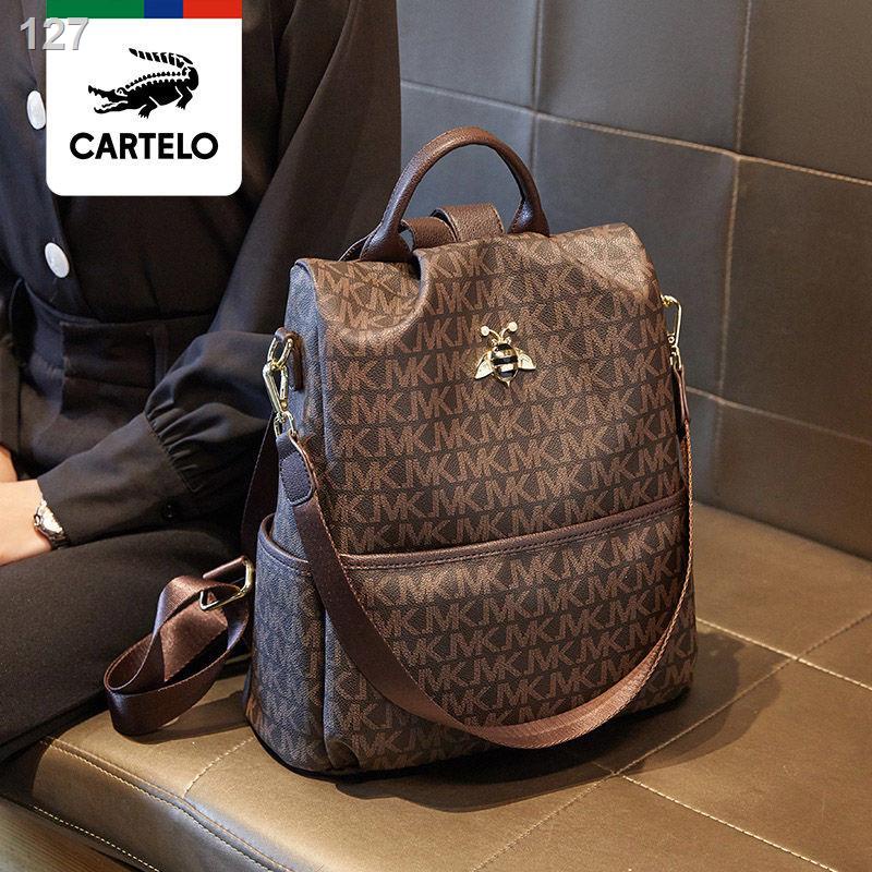 Ba lô cá sấu Cartier nữ 2021 dung tích lớn mới Túi du lịch đa năng đeo vai sinh viên Tide