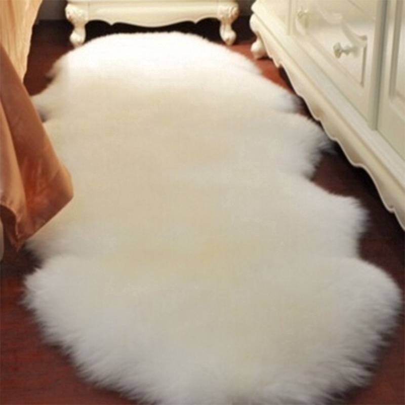 Thảm lông cừu giả mềm mại chống trượt cho ghế sofa 5 màu