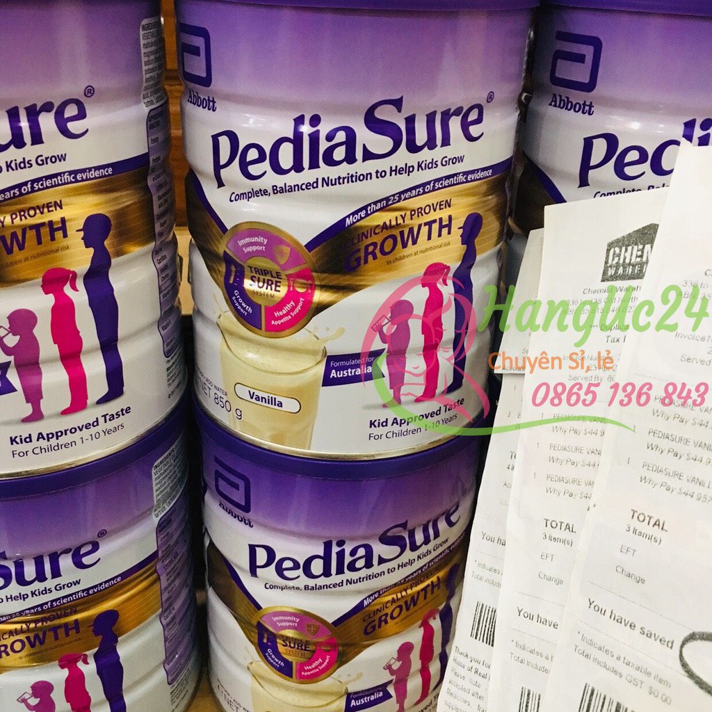 Sữa PediaSure nắp tím 850g - Úc chính hãng