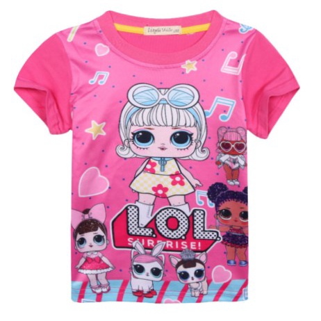 Áo Thun Tay Ngắn Cổ Tròn Dễ Thương Cho Bé Gái