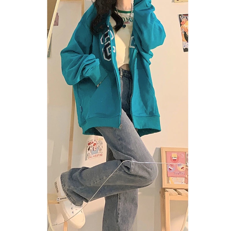 Áo Khoác cardigan Có Nón Trùm Vải cotton Trơn Thời Trang Mùa Thu Cho Nữ