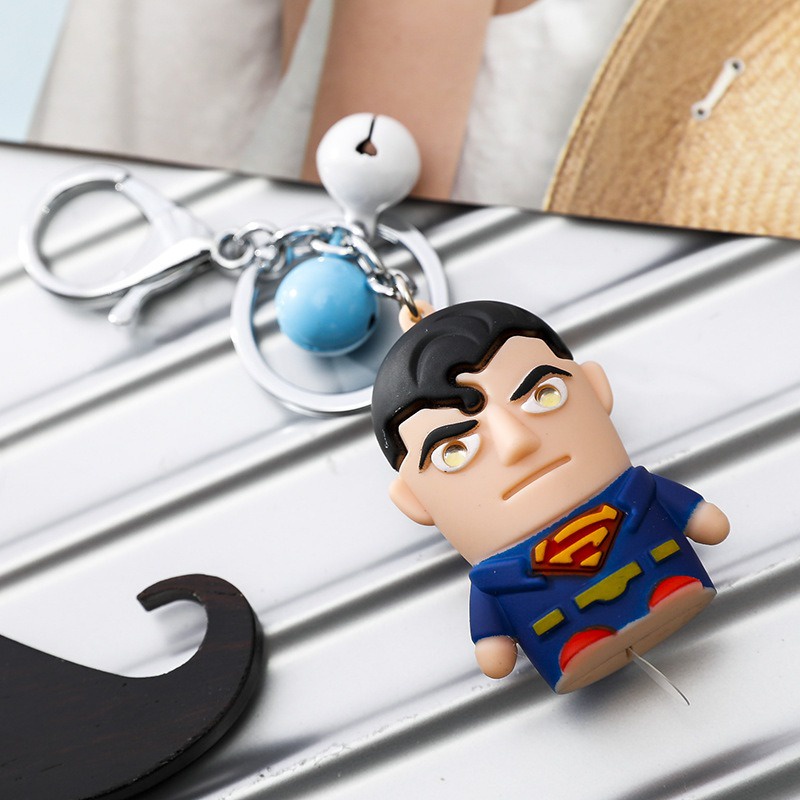 Móc Khóa phát sáng đèn led SUPERMAN Có Nhạc Có Đèn 3 trong 1 phong cách độc đáo cá tính