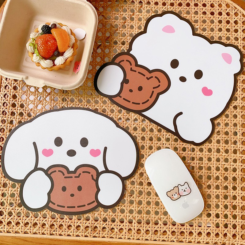Miếng Pad Lót Chuột Hình Cún, Gấu Dễ Thương Phong Cách Hàn Quốc