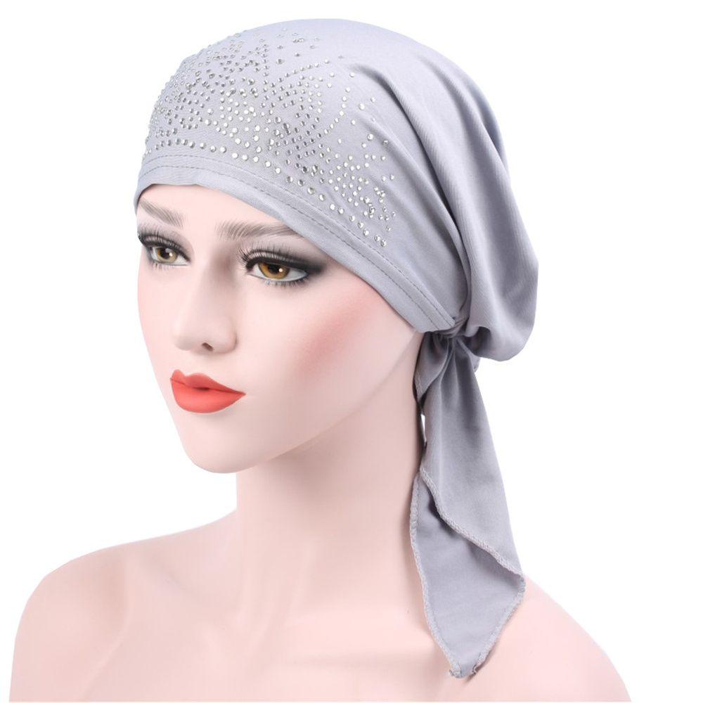 Mũ Trùm Đầu Co Giãn Đính Đá Thời Trang Cho Nữ
