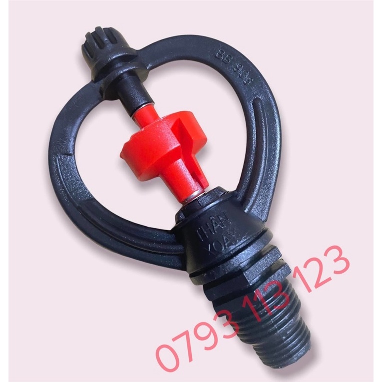 Béc tưới thân xoay 2 tia ren ngoài 17/21