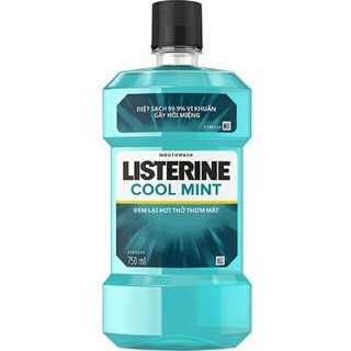 Nước chai xúc miệng listerine coolmin 750ml,250ml