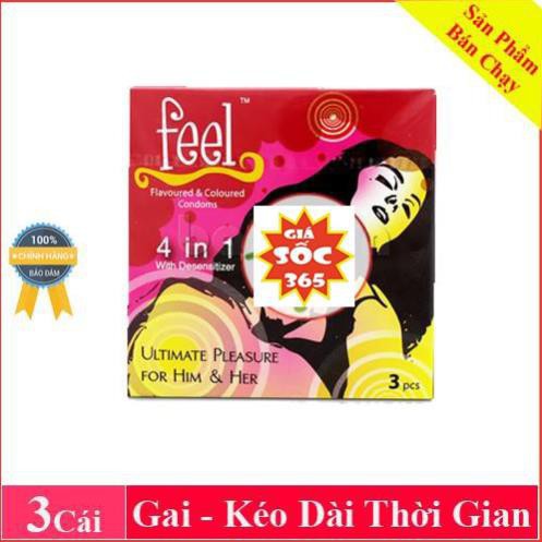 Bao cao su feel gân gai kéo dài thời gian quan hệ 3 cái