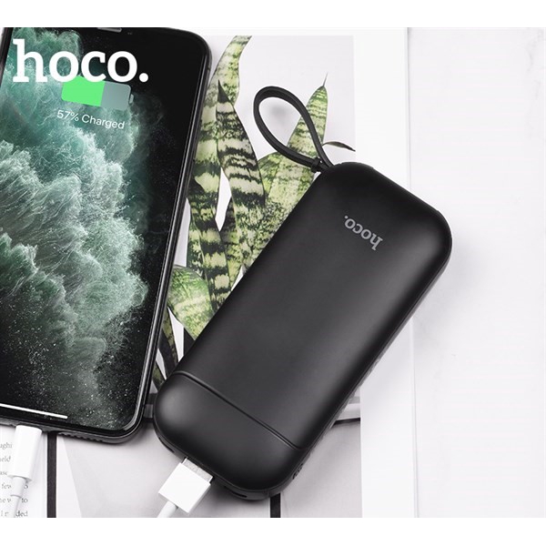 Sạc Dự Phòng Hoco CJ3 Kèm Cáp Sạc Lightning Cho Iphone dung lượng 10.000mAh - Hàng Chính Hãng