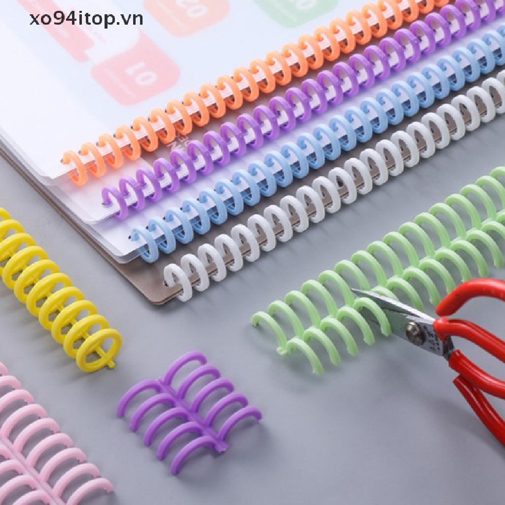 Xoitop Set 10 Vòng Kẹp Giấy Xoắn 30 Lỗ Cố Định Album Ảnh