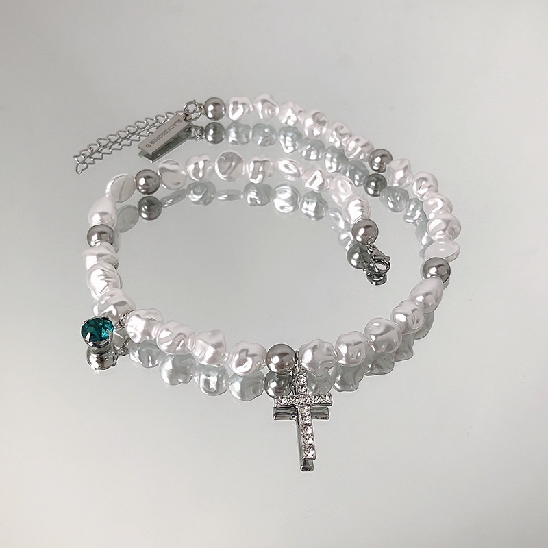 Vòng cổ Ngọc Trai Mặt Thánh Giá Thời Trang