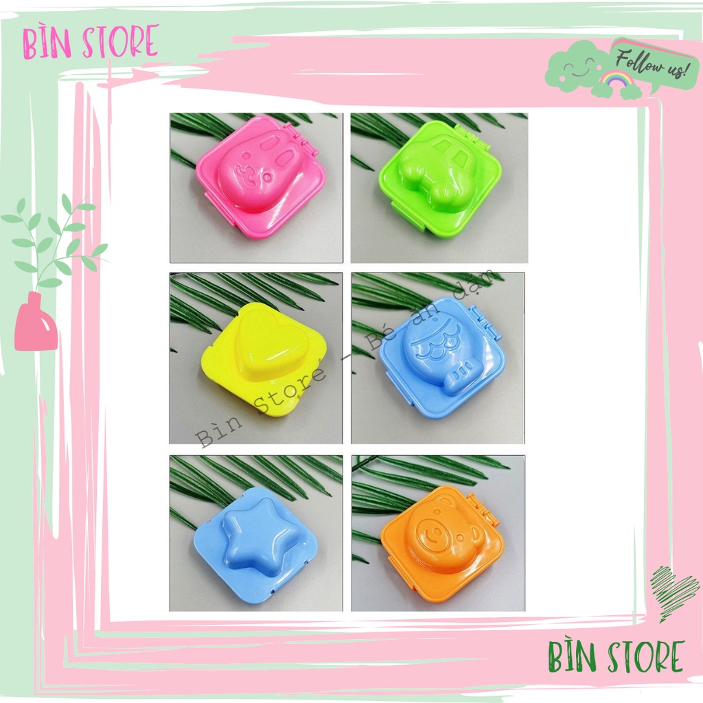 Khuôn làm cơm Bento, khuôn tạo hình cơm cho bé ăn dặm nhiều hình ngộ nghĩnh kích thích bé cưng BÌN STORE