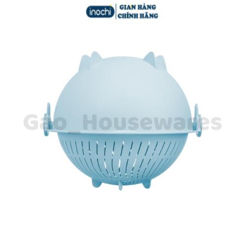 Bộ thau rổ xoay đa năng Yoko 28cm, nhựa nguyên sinh, chắc chắn, bền đẹp - Giao màu ngẫu nhiên