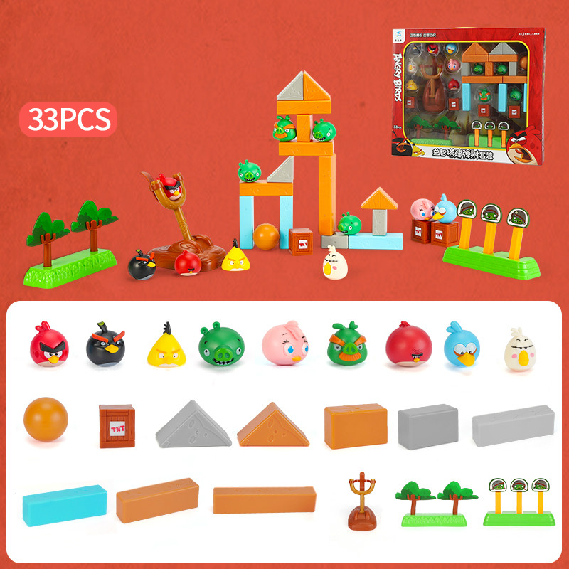 Bộ đồ chơi khối lắp ráp 33 mảnh hình Angry Birds dành cho bé