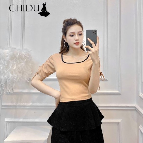[ Mã WASTAPR giảm 10K đơn 50K] CHIDU Áo phông rút tay nữ tính SP366 | BigBuy360 - bigbuy360.vn