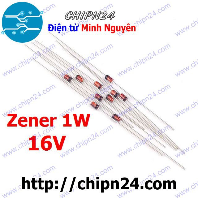 [10 CON] Diode Zener 1W 16V DIP 1N4745A