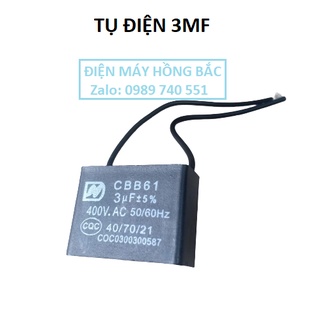 10 tụ quạt 3mf 400VAC dùng cho quạt và thiết bị điện khác