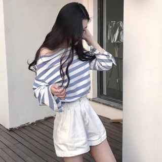 Áo phông tay dài cổ thuyền