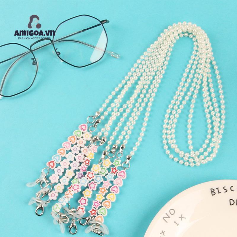 ✨✨Eyeglasses / mask strap made of transparent acrylic decorative cute smile face