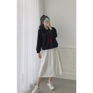 Áo hoodie thắt dây đôi