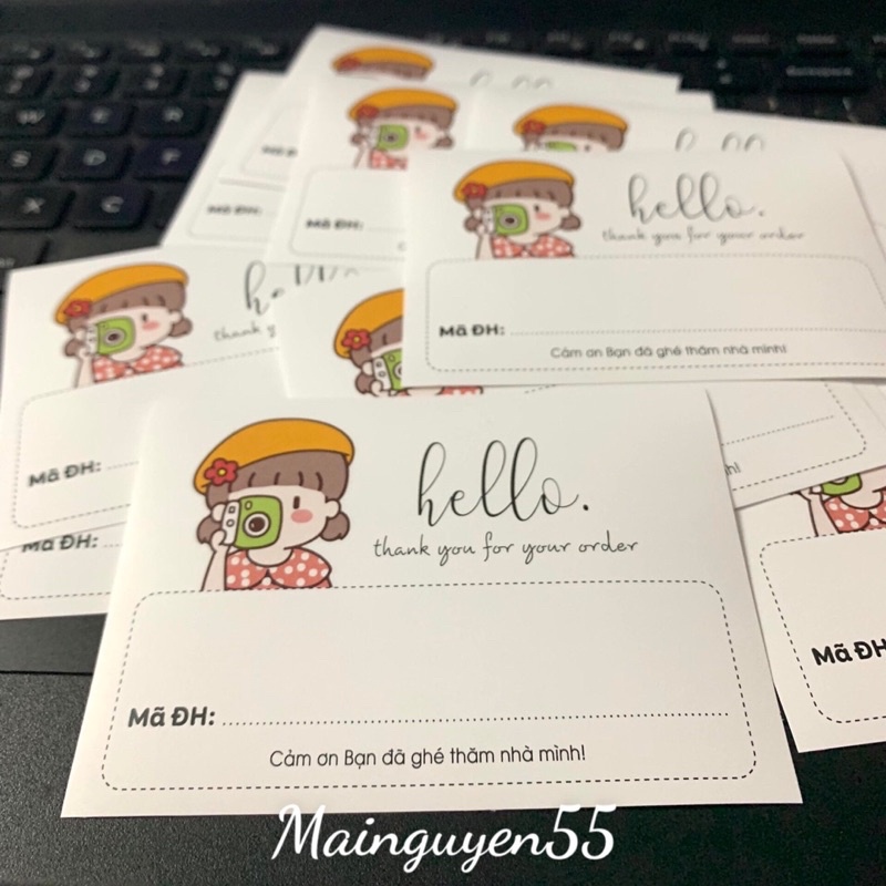 Tem dán Thank You , Tem Ghi Mã Đơn