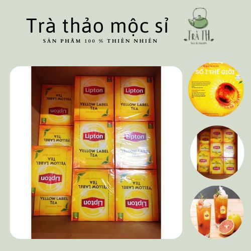 Trà Túi Lọc Lipton Nhãn Vàng hộp to cao cấp 100 Gói Nhỏ chính hãng